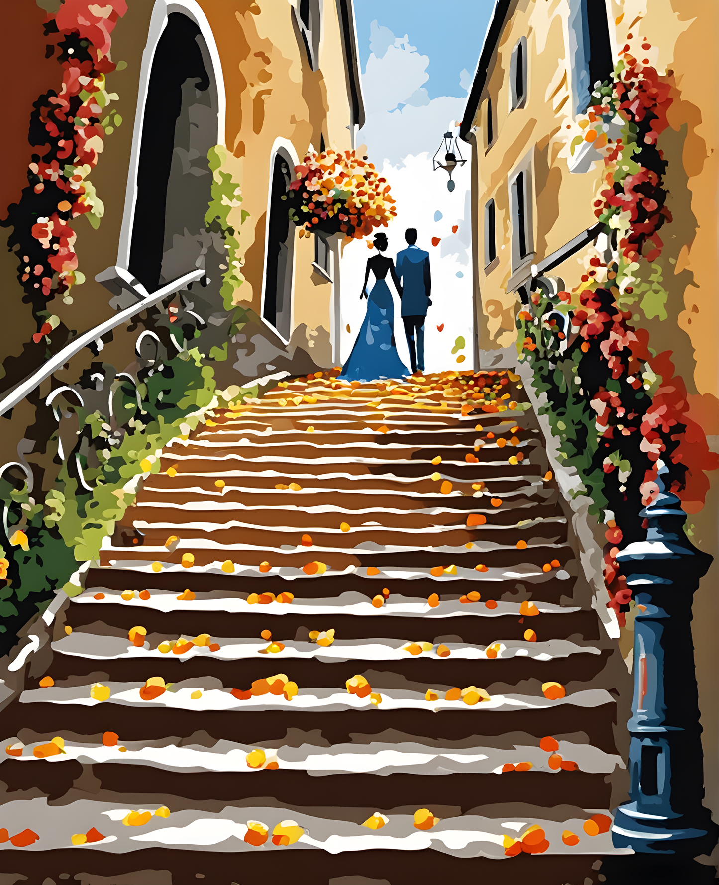 Stairs towards the Wedding (1) - Van-Go Paint-By-Number Kit