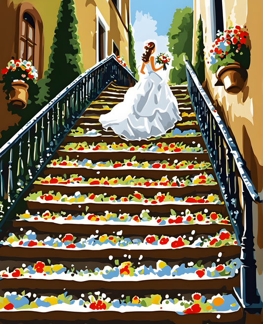 Stairs towards the Wedding (3) - Van-Go Paint-By-Number Kit