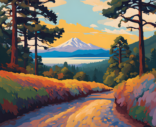 Mount Tamalpais from Ross Valley, California (2) - Van-Go Paint-By-Number Kit