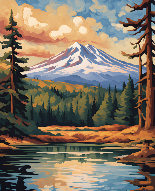 Mount Shasta, California (2) - Van-Go Paint-By-Number Kit
