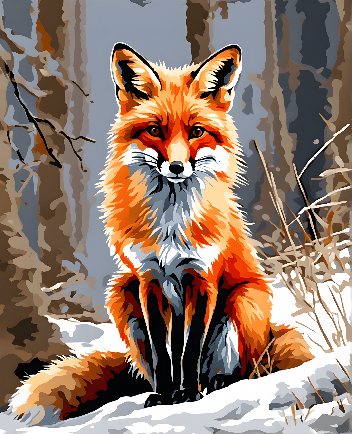 Red Fox - Van-Go Paint-By-Number Kit
