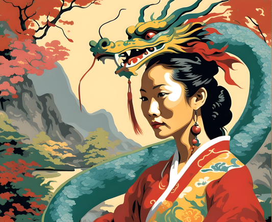 China Collection PD (2) - A Chinese Dragon Lady - Van-Go Paint-By-Number Kit