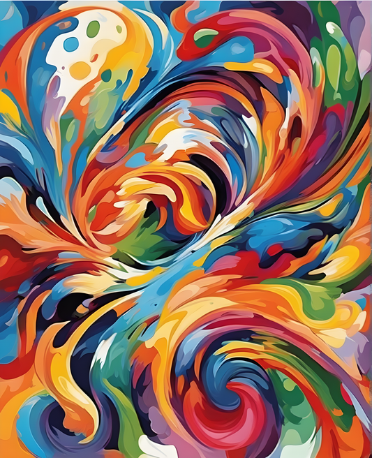 A Colorful Abstract - Van-Go Paint-By-Number Kit