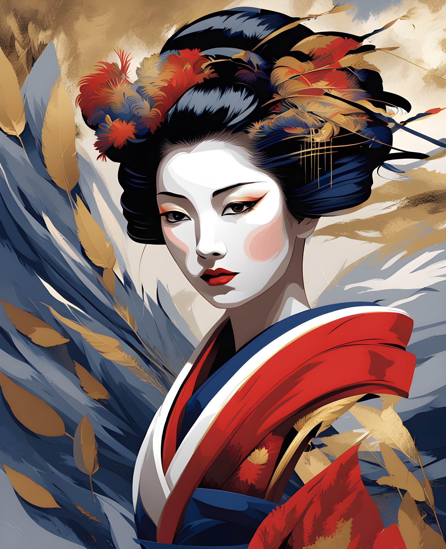 Japanese Geisha (4) - Van-Go Paint-By-Number Kit