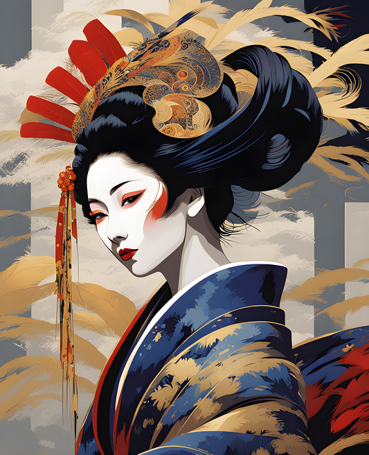 Japanese Geisha (3) - Van-Go Paint-By-Number Kit