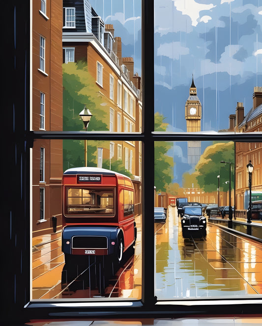 A Rainy Day in London (PD) (1) - Van-Go Paint-By-Number Kit