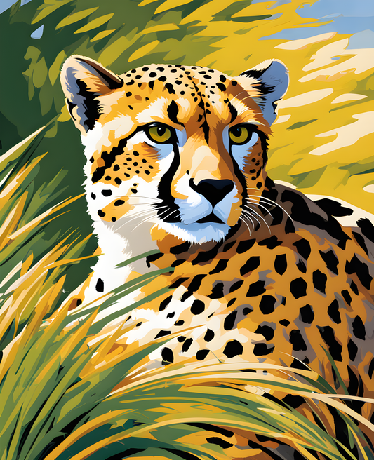 Hunting Cheetah PD (10) - Van-Go Paint-By-Number Kit