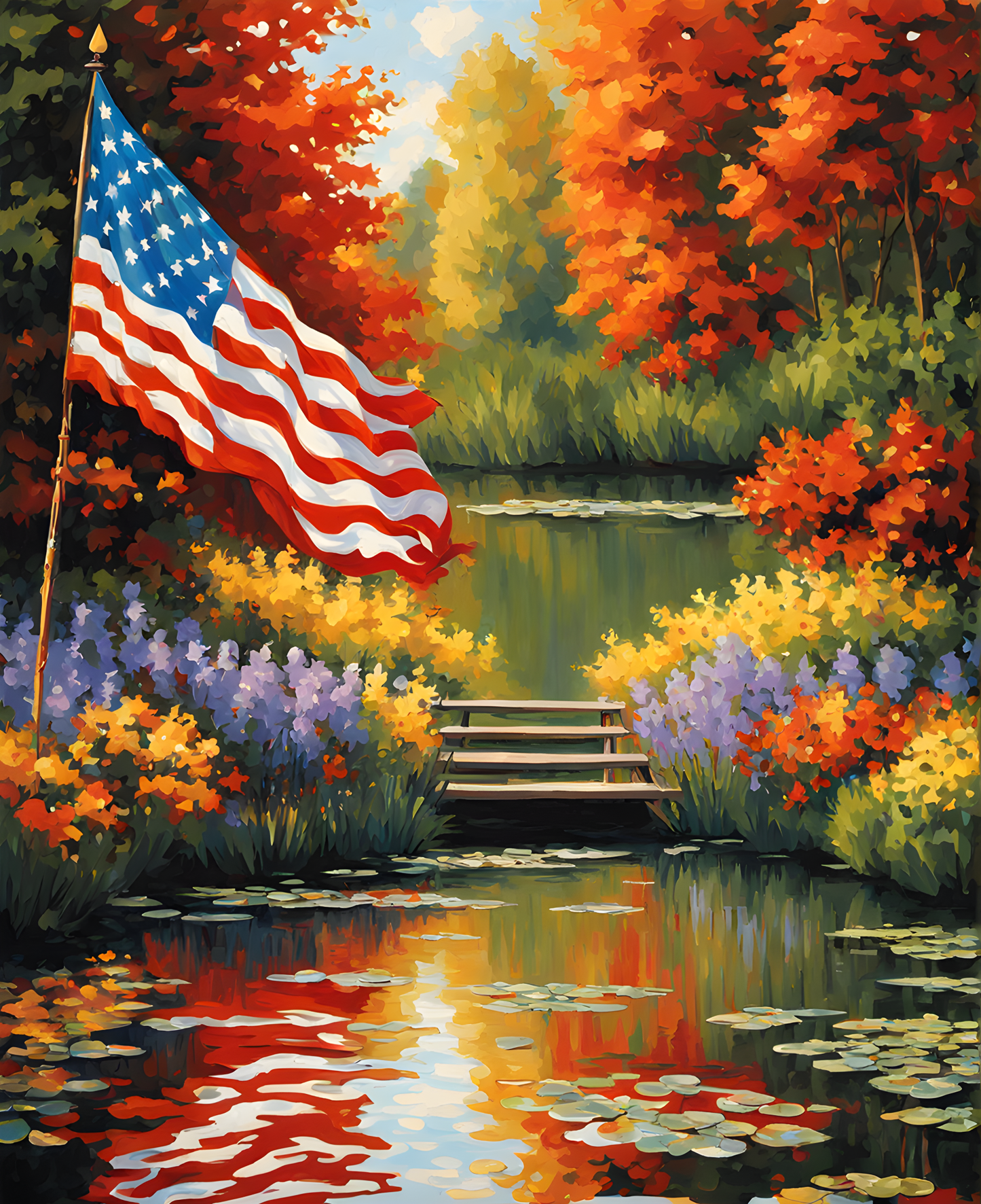 United States of America Flag PD (11) - Van-Go Paint-By-Number Kit