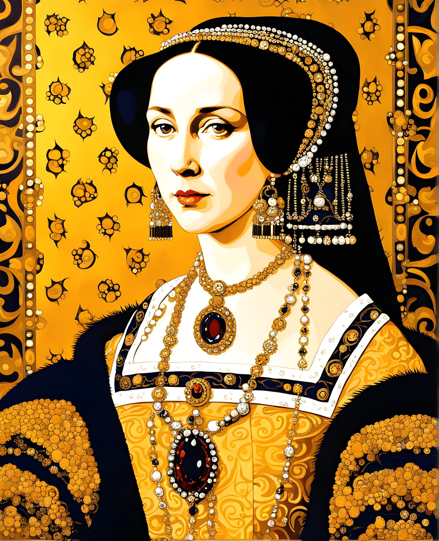 Royal Portrait PD (2) - Anne Boleyn Queen of England - Van-Go Paint-By-Number Kit