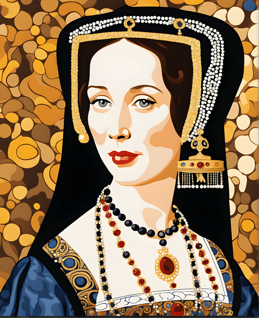 Royal Portrait PD (1) - Anne Boleyn Queen of England - Van-Go Paint-By-Number Kit