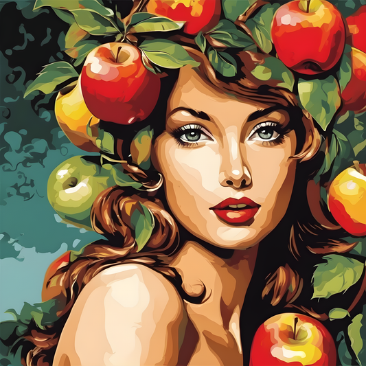 Apples girl PD (4) - Van-Go Paint-By-Number Kit