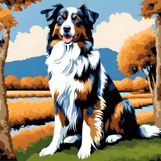 Dogs Collection PD (40) - Australian Shepherd - Van-Go Paint-By-Number Kit