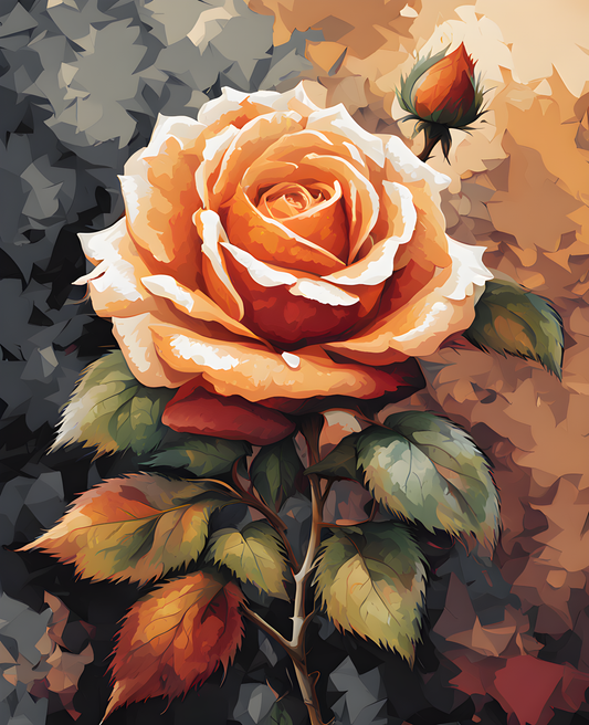 Autumnal Rose (1) - Van-Go Paint-By-Number Kit