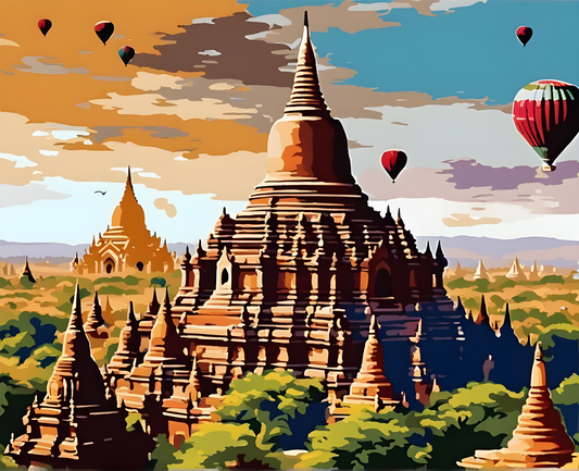 Amazing Places OD (232) - Bagan, Myanmar - Van-Go Paint-By-Number Kit