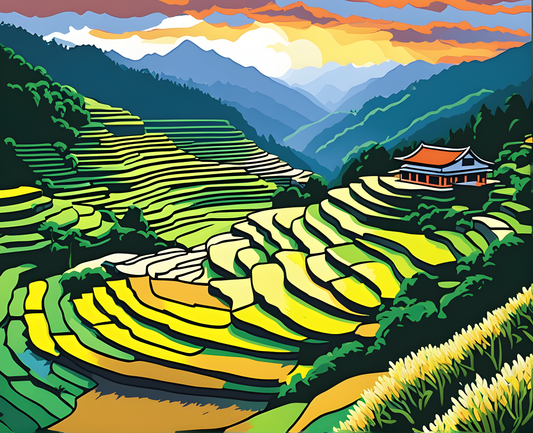 Amazing Places OD (315) - Banaue Rice Terraces, Philippines - Van-Go Paint-By-Number Kit