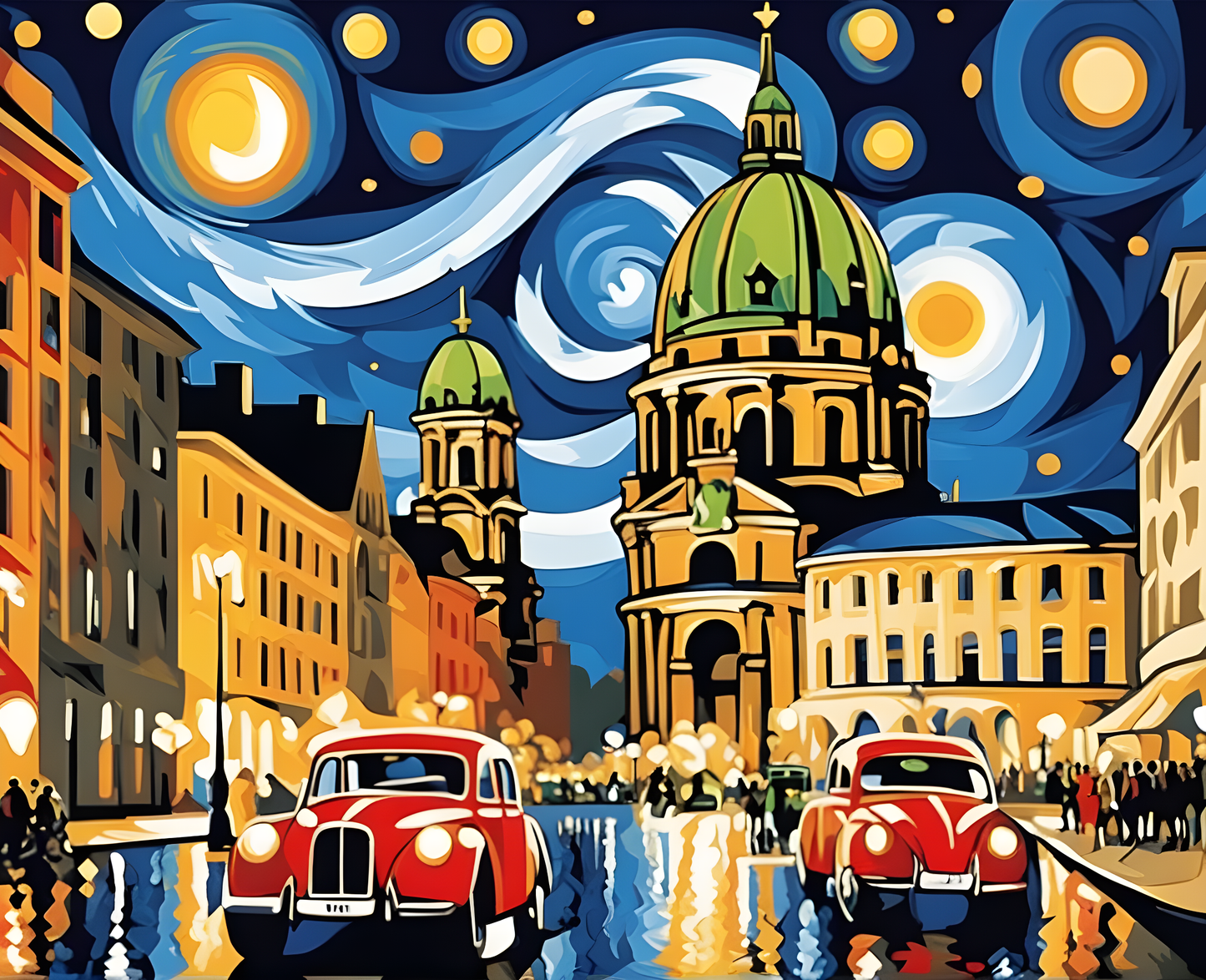 Berlin in a Starry Night (3) - Van-Go Paint-By-Number Kit