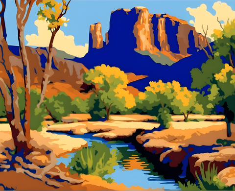 National Parks Collection PD (10) - Big Bend Park, USA - Van-go Paint-By-Number Kit