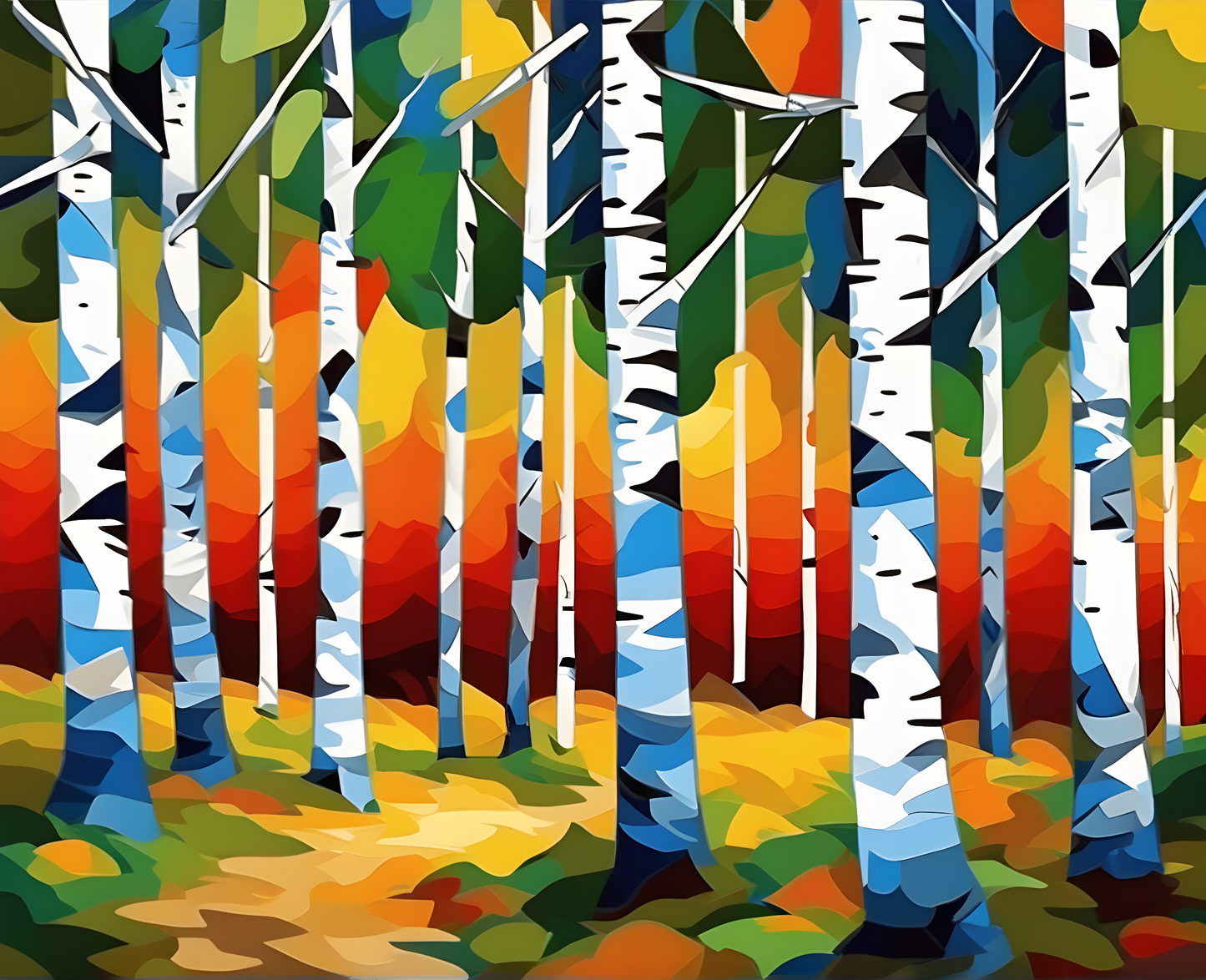 Birch Forest (2) - Van-Go Paint-By-Number Kit