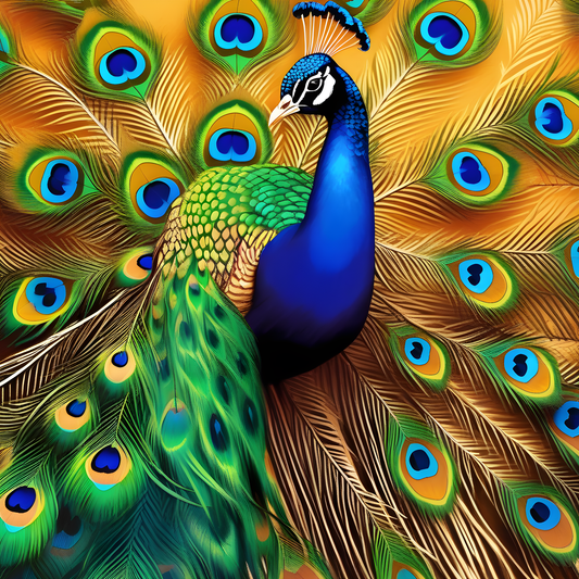 Blending in Peacock (2) - Van-Go Paint-By-Number Kit