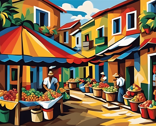 Brazil Collection OD (2) - Brazilian Market - Van-Go Paint-By-Number Kit