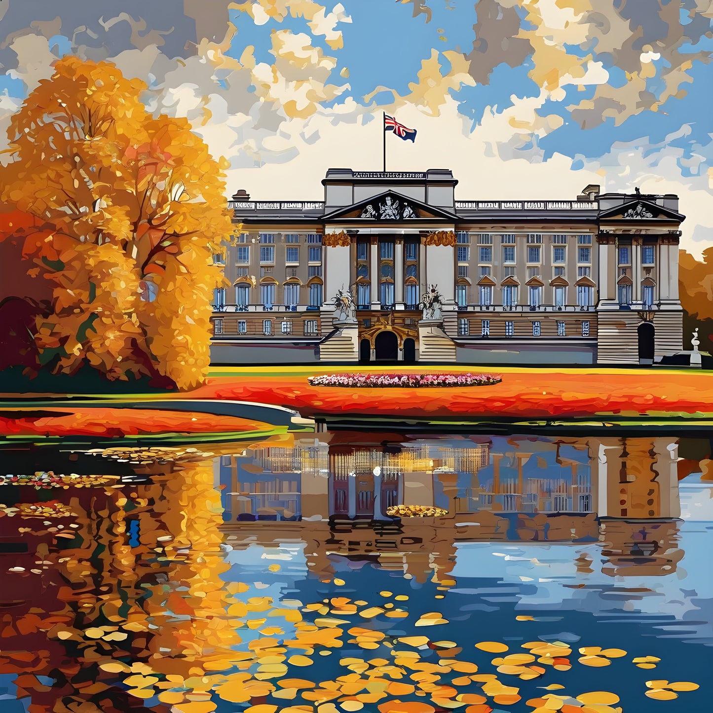Buckingham Palace, London (4) PD - Van-Go Paint-By-Number Kit
