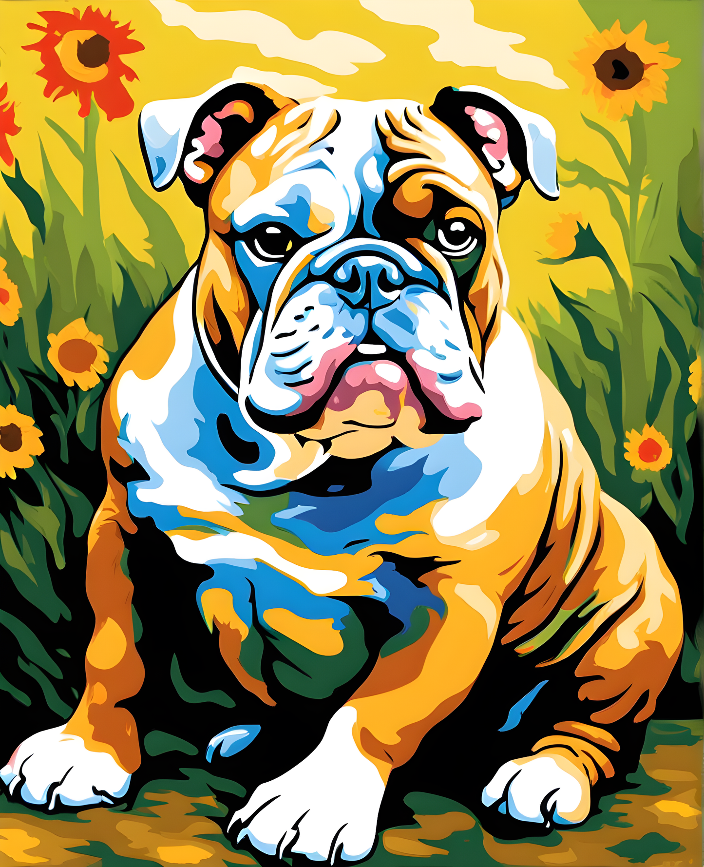Dogs Collection PD (15) - Bulldog - Van-Go Paint-By-Number Kit