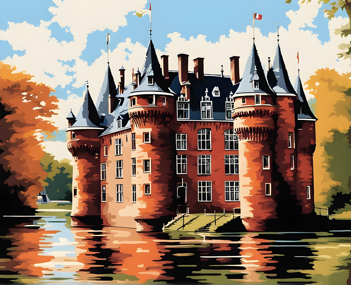 Castles OD - Castle De Haar, Netherlands (50) - Van-Go Paint-By-Number Kit