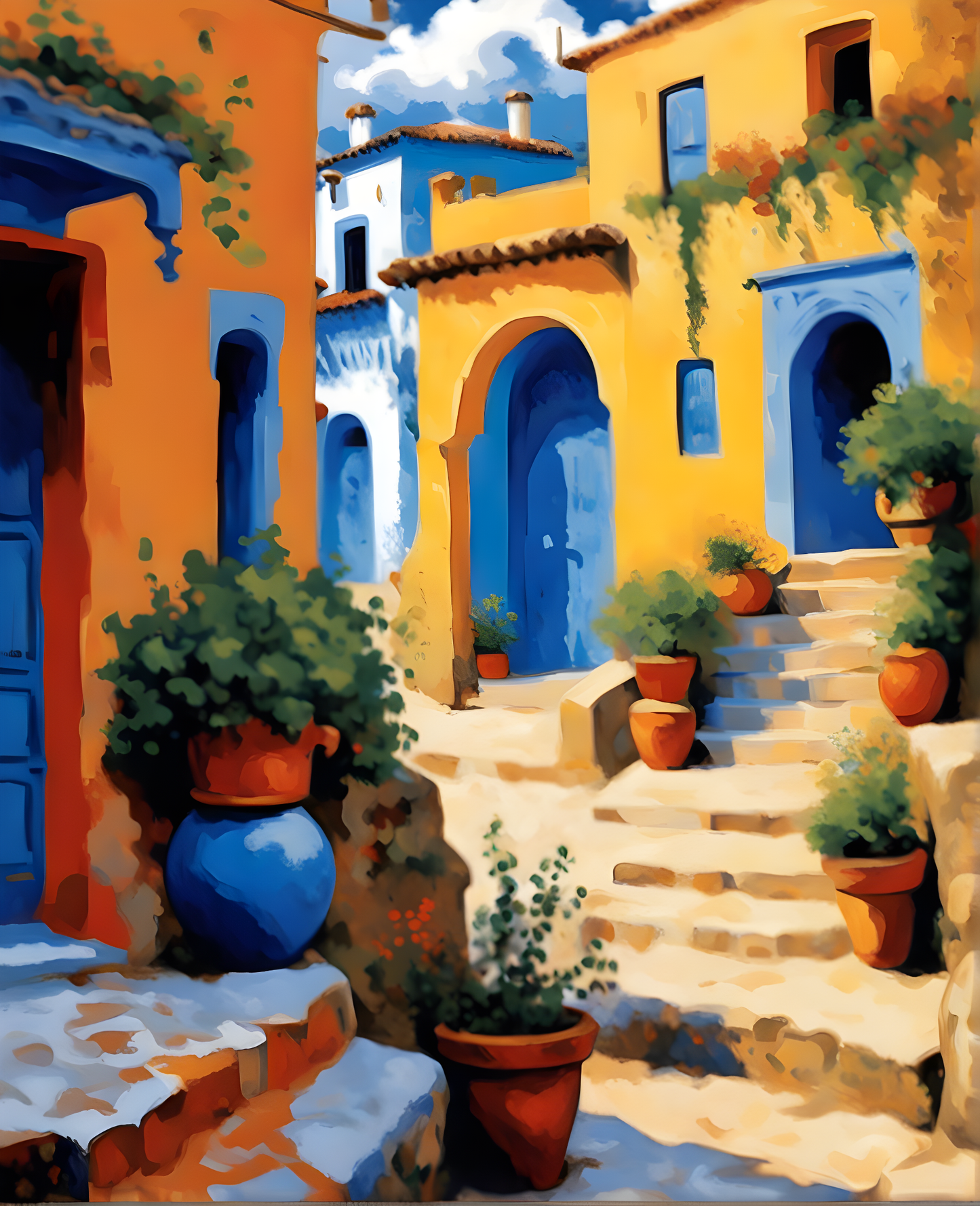 Morocco Collection (PD) (4) - Chefchaouen  - Van-Go Paint-By-Number Kit