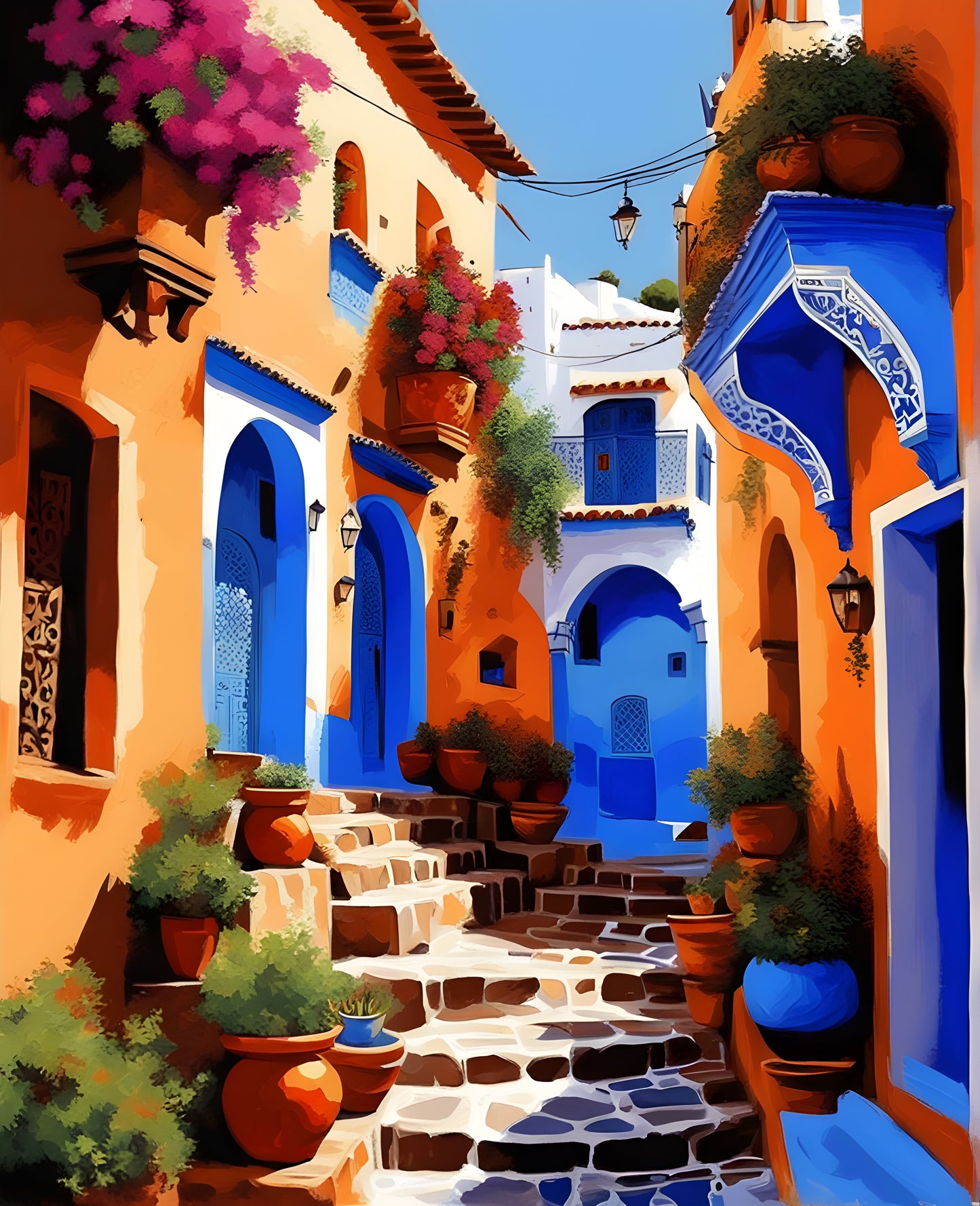 Morocco Collection PD (3) - Chefchaouen - Van-Go Paint-By-Number Kit