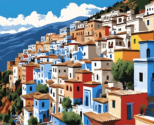 Amazing Places OD (384) - Chefchaouen, Morocco - Van-Go Paint-By-Number Kit