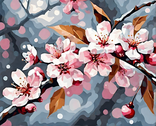 Cherry Blossom PD (10) - Van-Go Paint-By-Number Kit