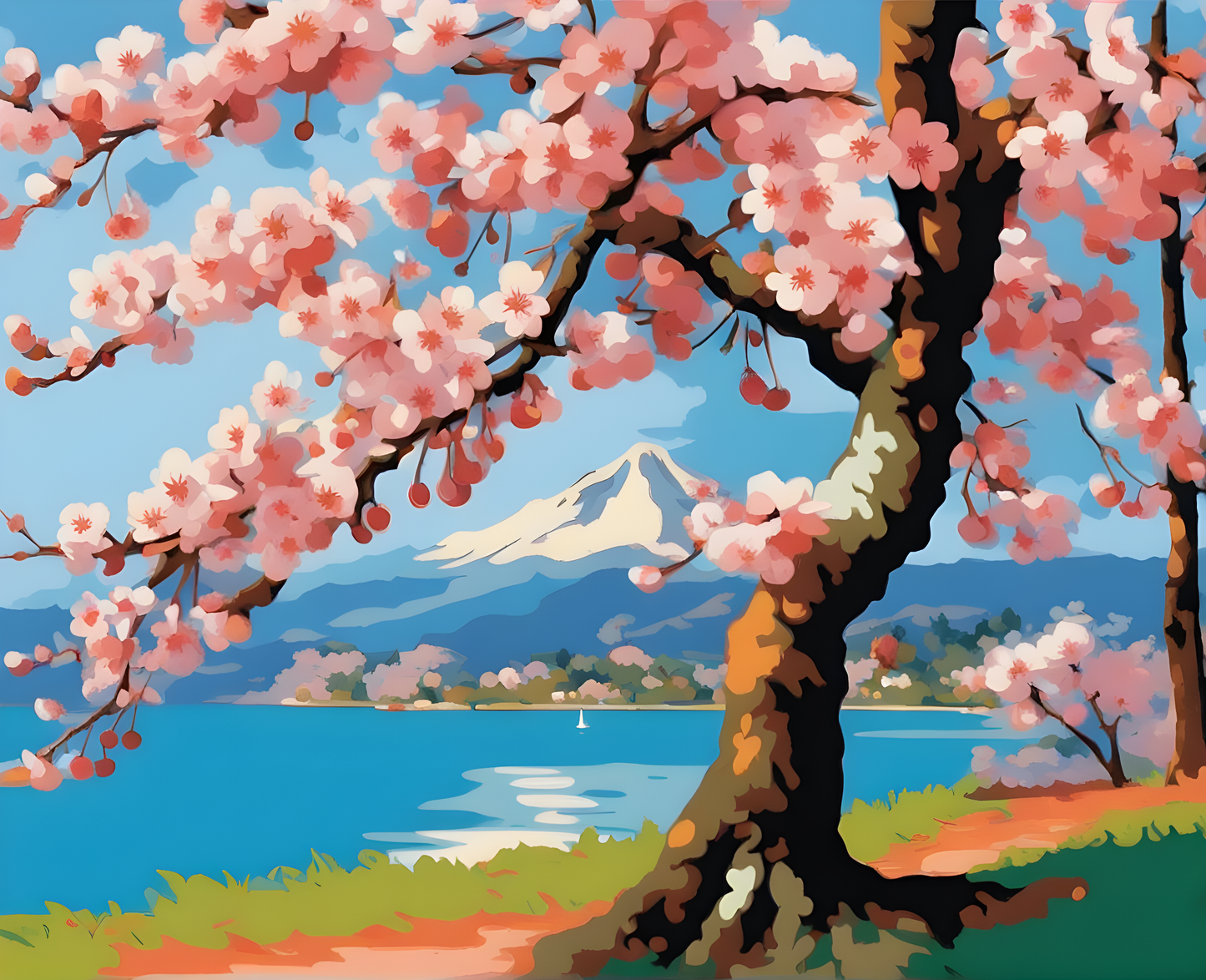 Cherry Blossom PD (12) - Van-Go Paint-By-Number Kit
