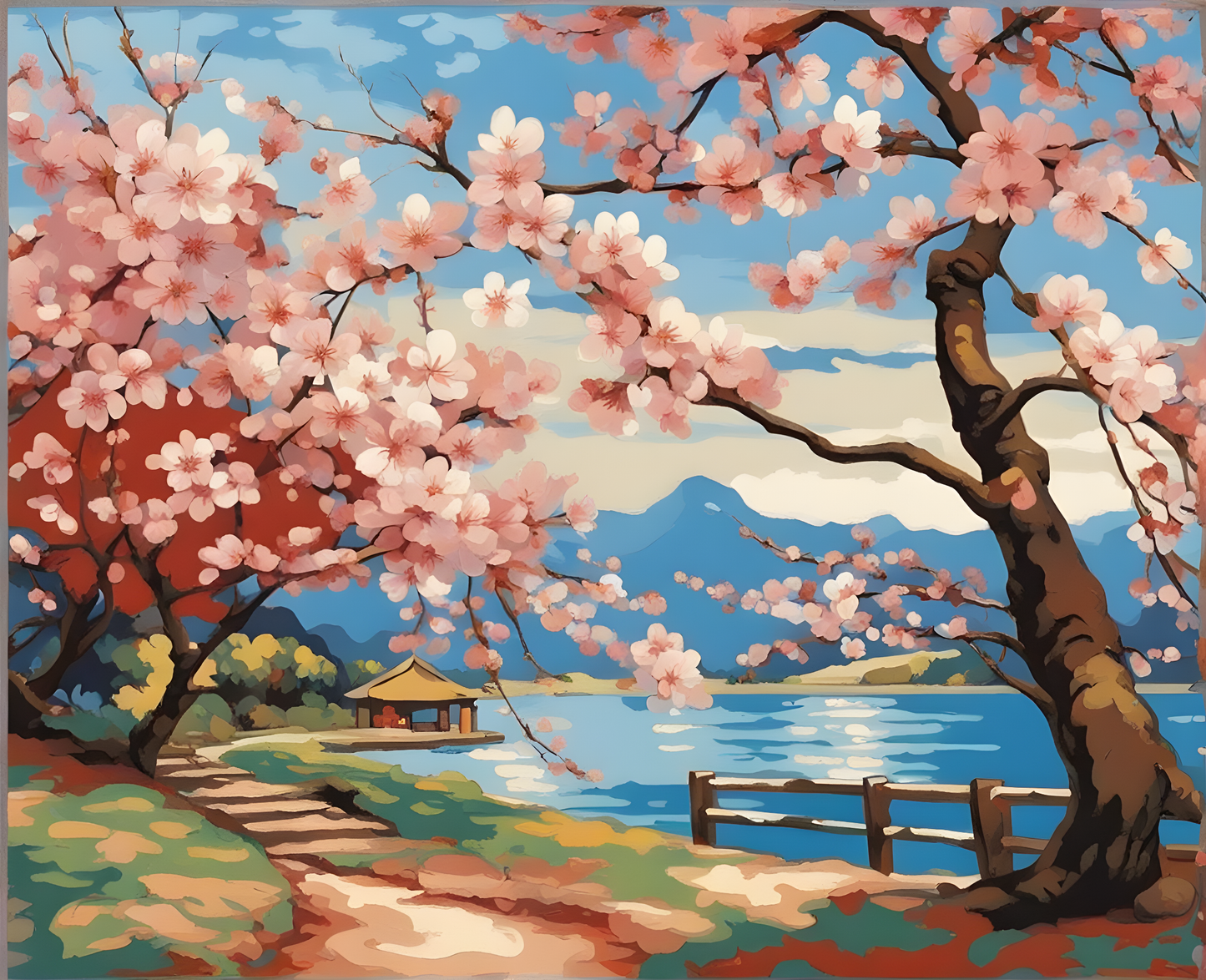 Cherry Blossom PD (6) - Van-Go Paint-By-Number Kit