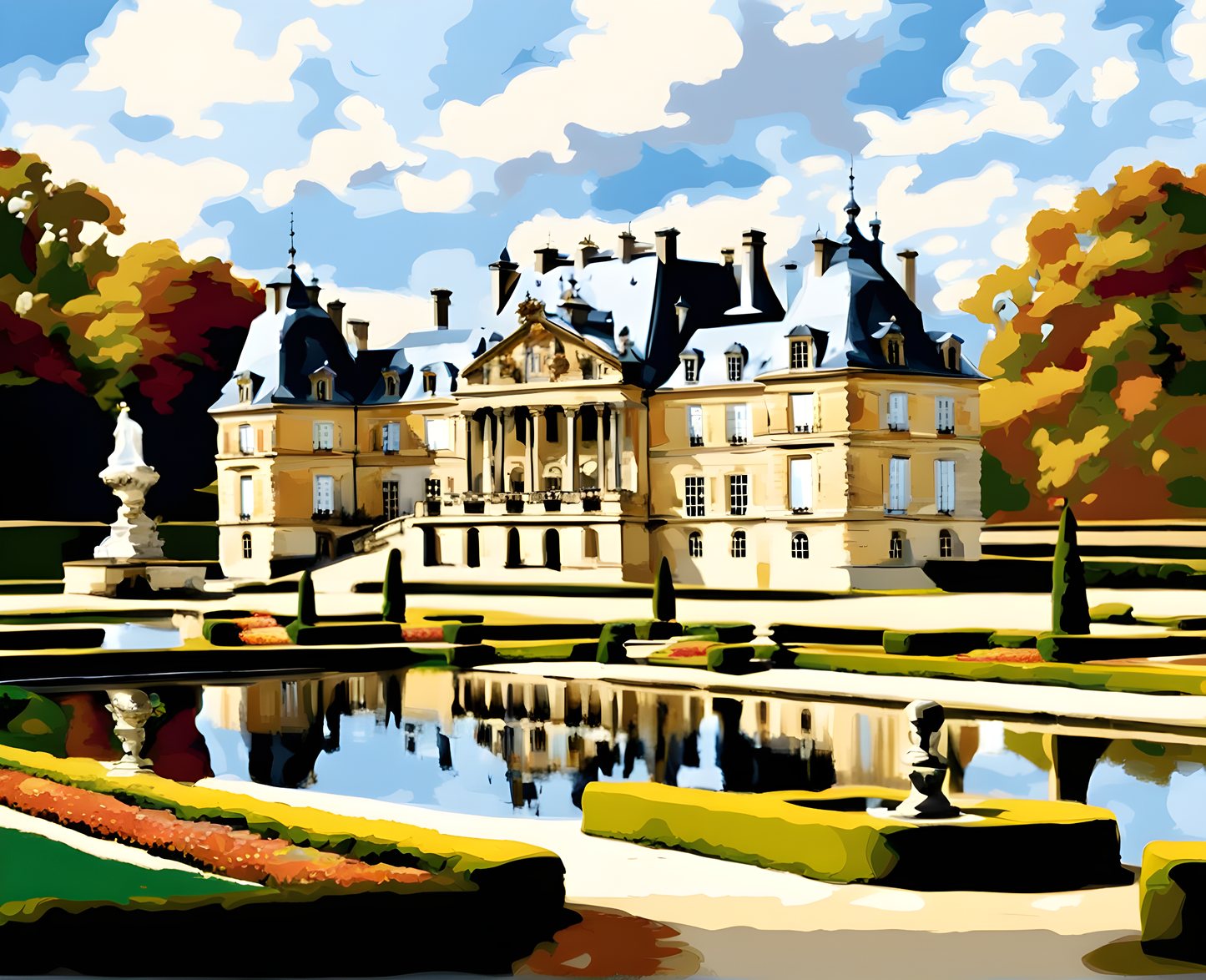 Castles OD - Château de Vaux le Vicomte, France (54) - Van-Go Paint-By-Number Kit