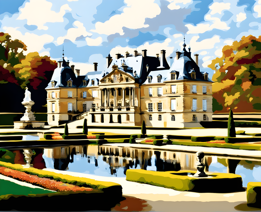 Castles OD - Château de Vaux le Vicomte, France (54) - Van-Go Paint-By-Number Kit