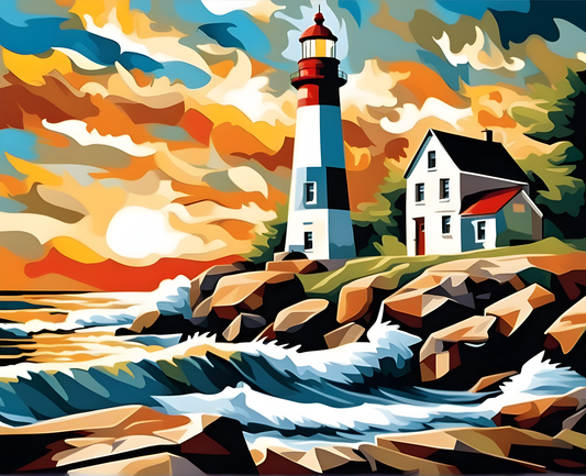 Coast lighthouses - Van-Go Paint-By-Number Kit