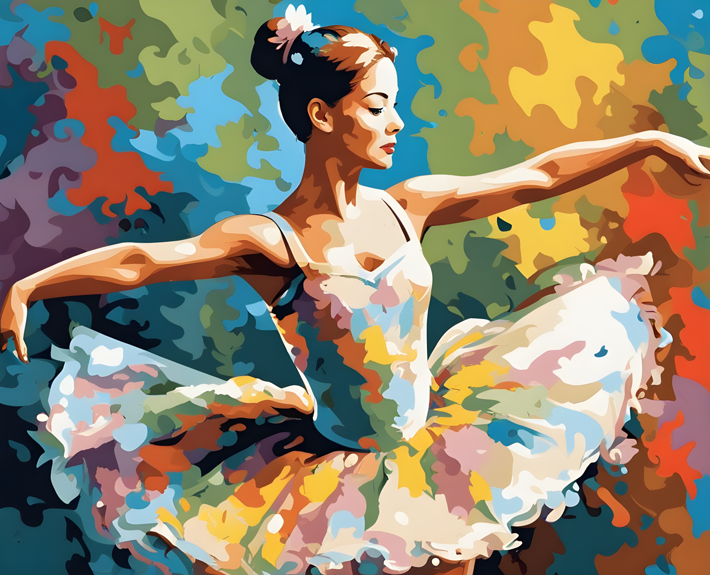 Colorful Ballerina PD - Van-Go Paint-By-Number Kit