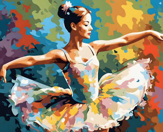 Colorful Ballerina PD - Van-Go Paint-By-Number Kit
