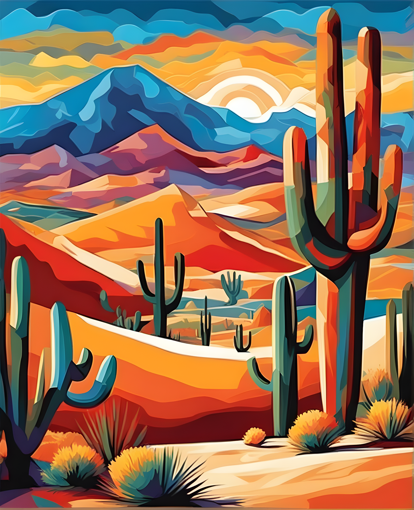 Colorful Desert (2) - Van-Go Paint-By-Number Kit