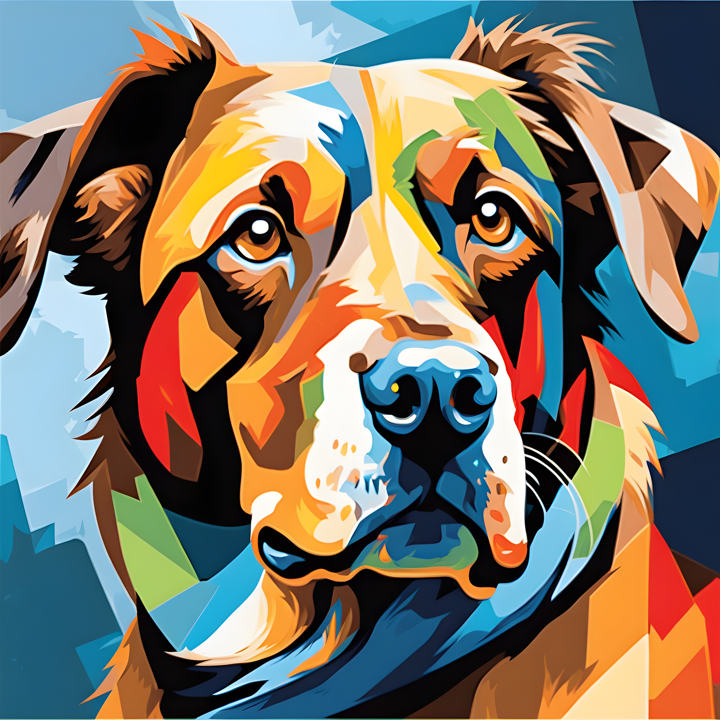 Dogs Collection PD (50) - Colorful Dog - Van-Go Paint-By-Number Kit