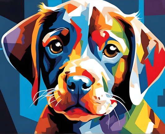 Dogs Collection PD (32) - Colorful Dog - Van-Go Paint-By-Number Kit