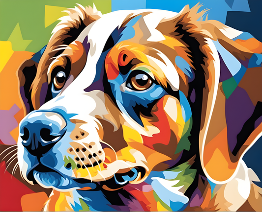 Dogs Collection PD (33) - Colorful Puppy - Van-Go Paint-By-Number Kit