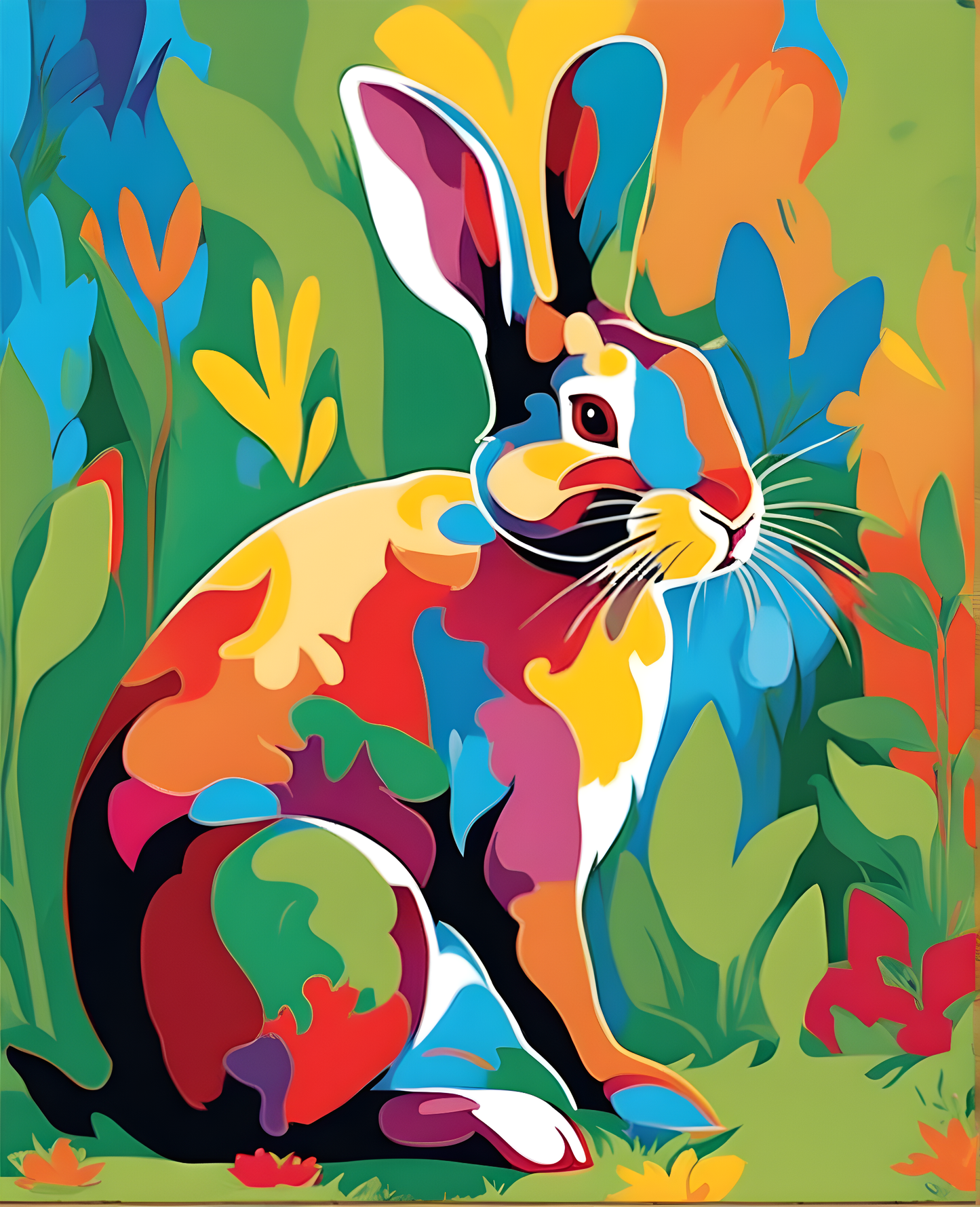 Colorful Rabbit - Van-Go Paint-By-Number Kit