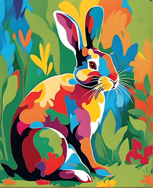 Colorful Rabbit - Van-Go Paint-By-Number Kit