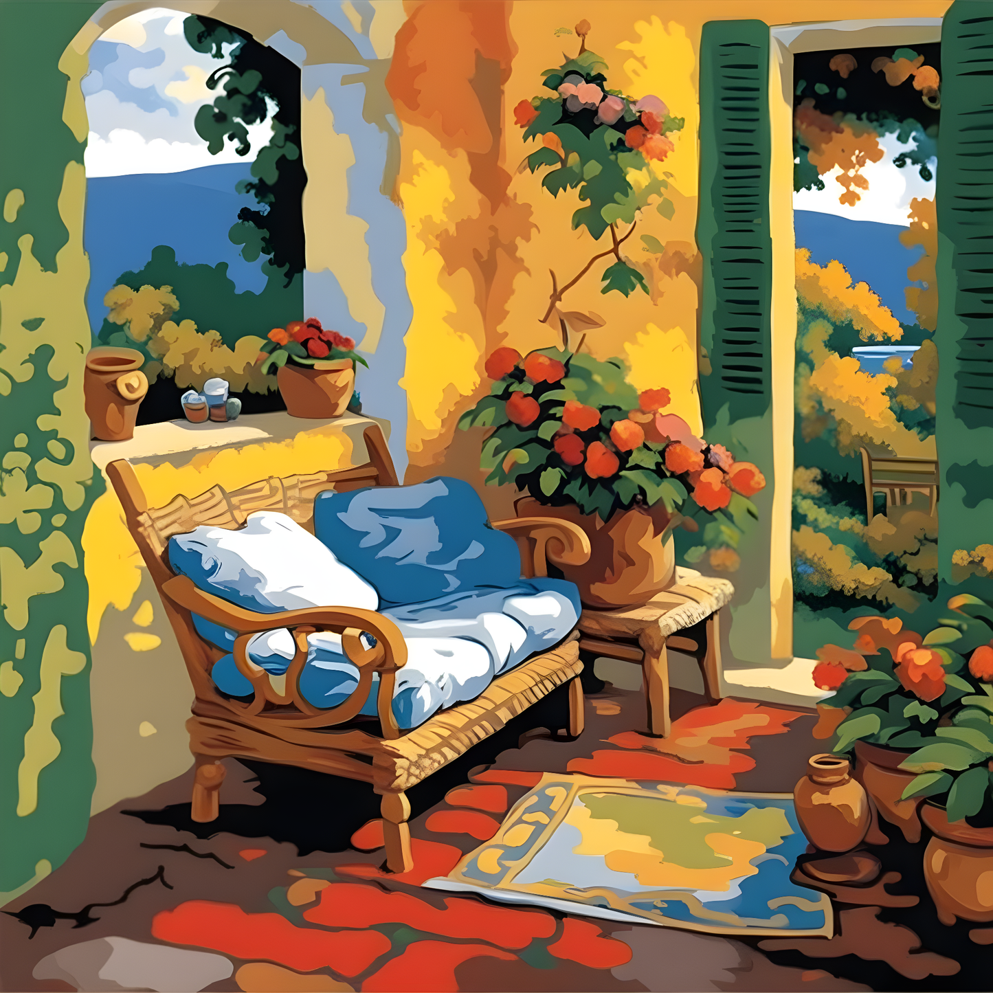 Cozy Sitting Corner (1) - Van-Go Paint-By-Number Kit