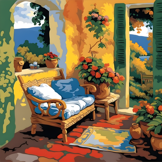 Cozy Sitting Corner (1) - Van-Go Paint-By-Number Kit