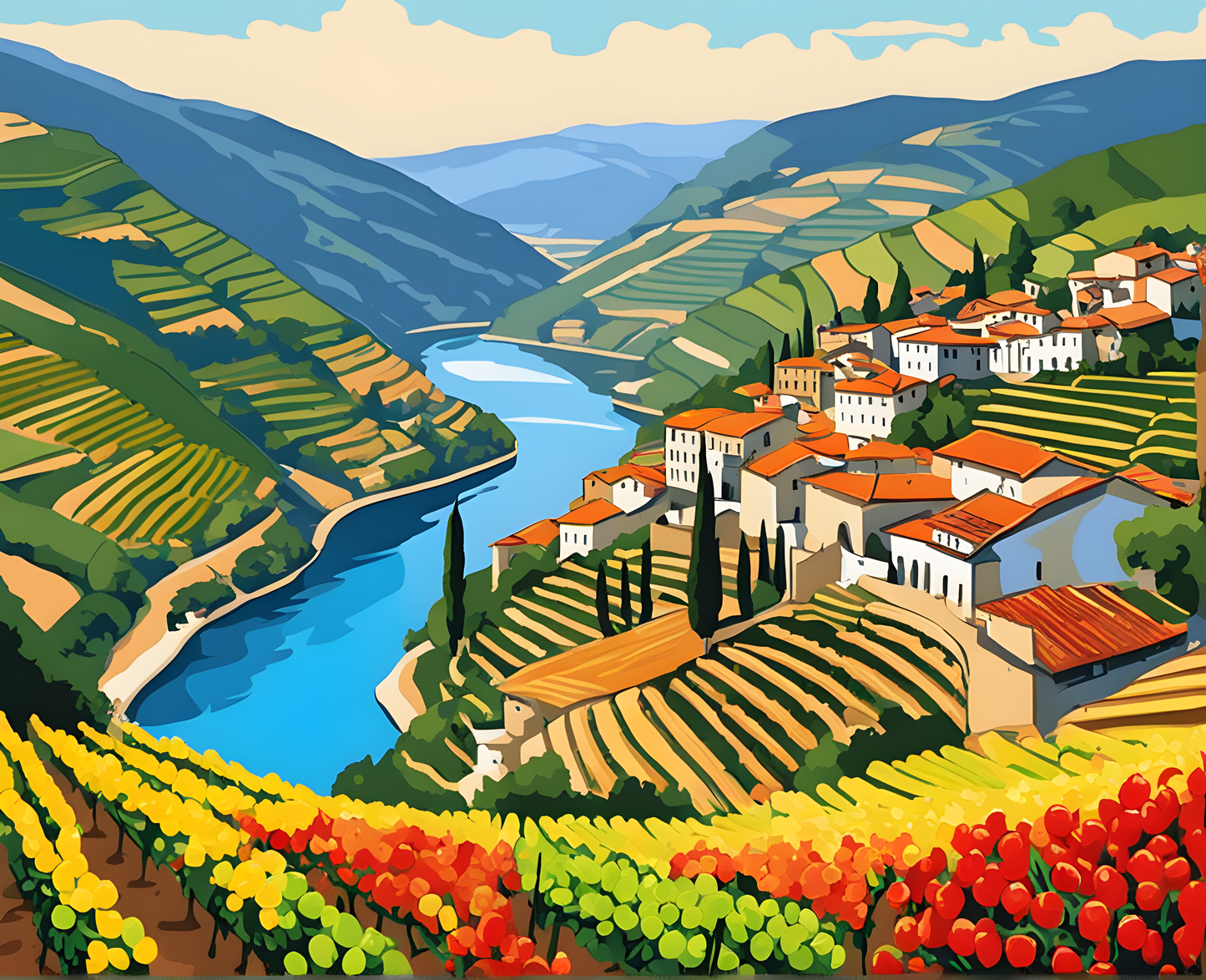 Amazing Places OD (387) - Douro Valley, Portugal - Van-Go Paint-By-Number Kit