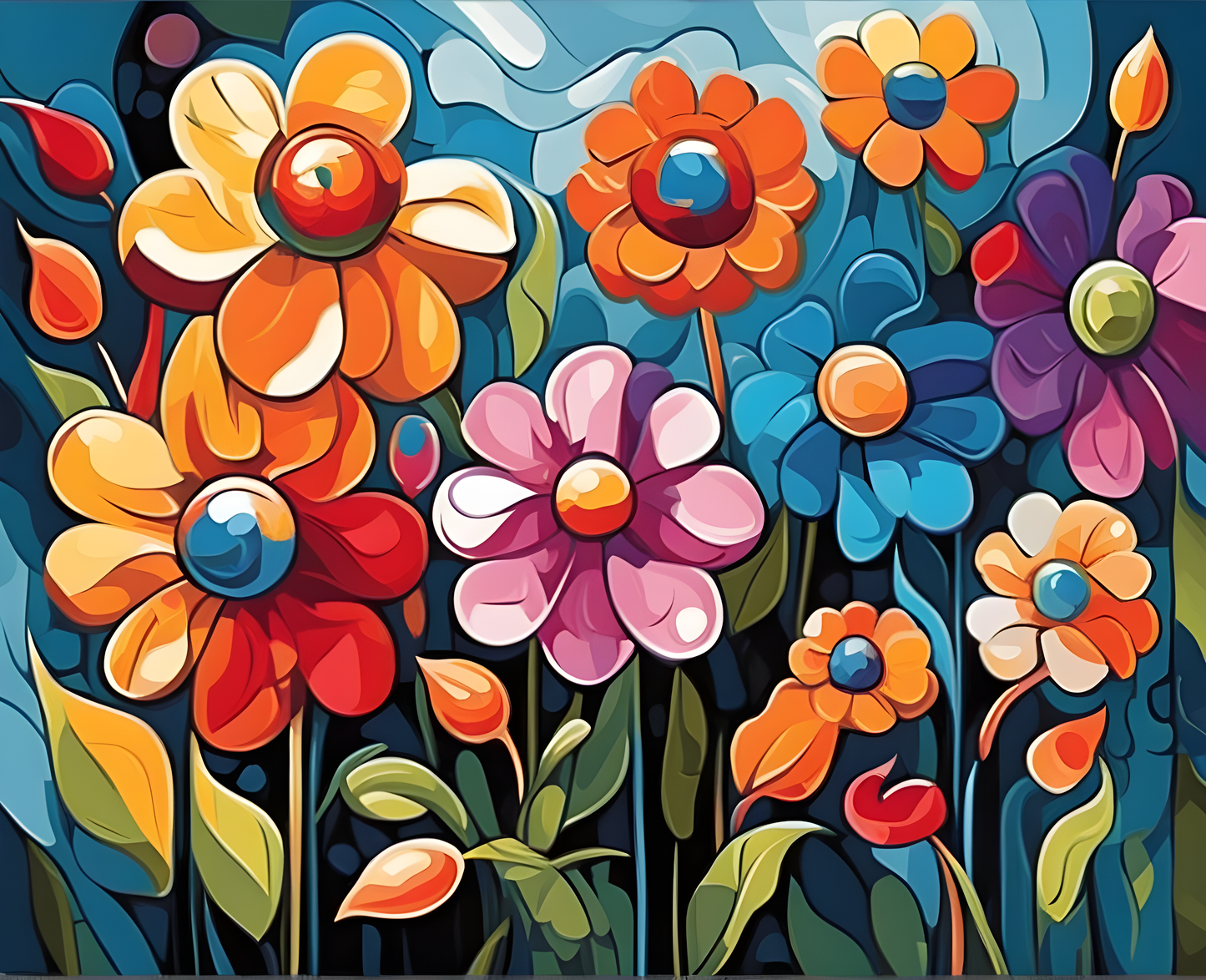 Dream Flowers PD - Van-Go Paint-By-Number Kit