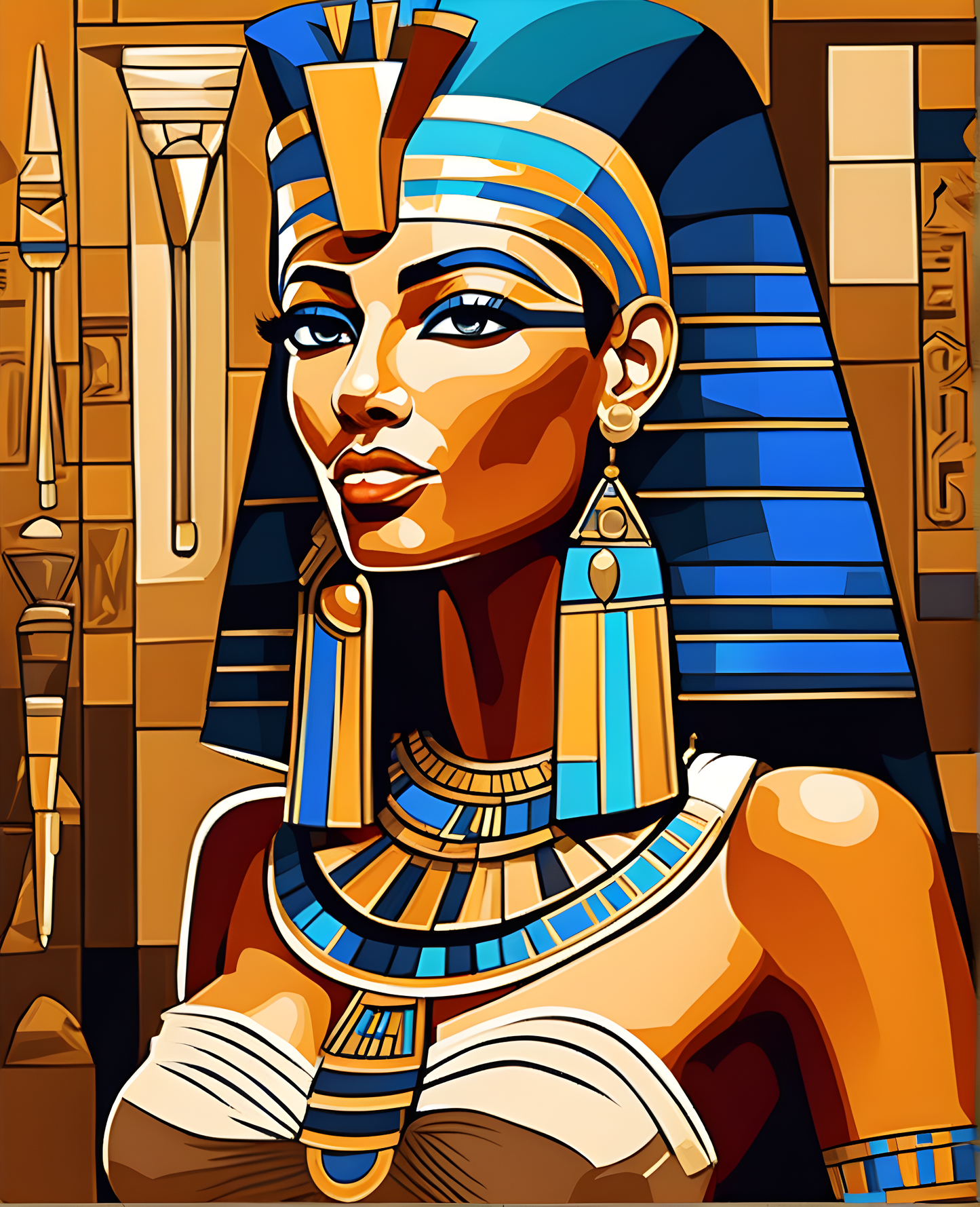 Egyptian Queen (2) - Van-Go Paint-By-Number Kit