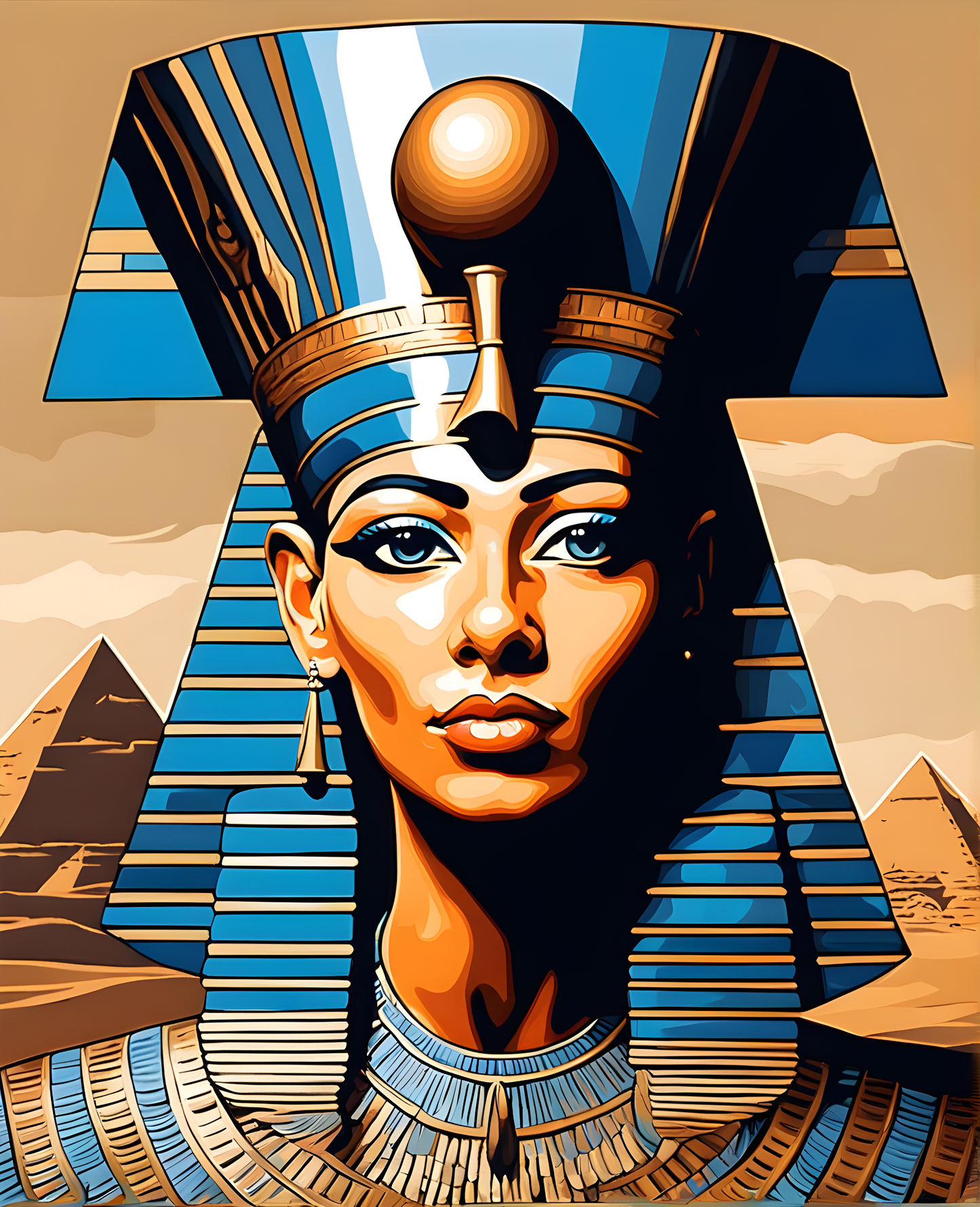 Egyptian Queen (5) - Van-Go Paint-By-Number Kit